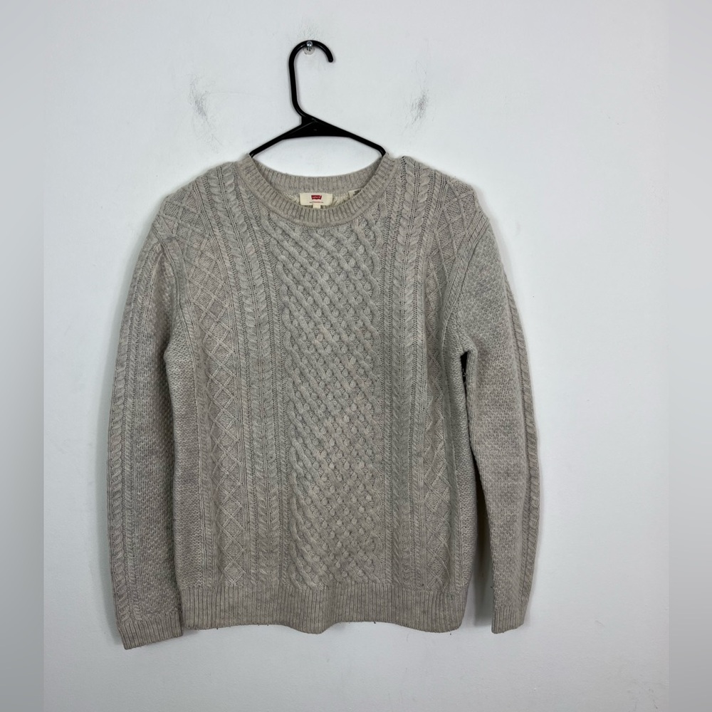 Levi's Classic‎ Wool Cable Knitted Jumper Sz S